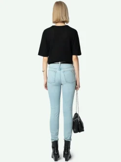 Clearance Zadig & Voltaire Tina Cropped Skinny Jeans Lightwash